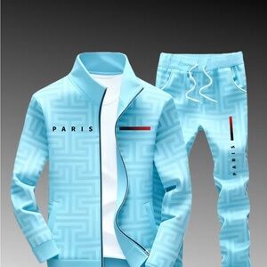 Light Blue Track Suit with Paris Logo